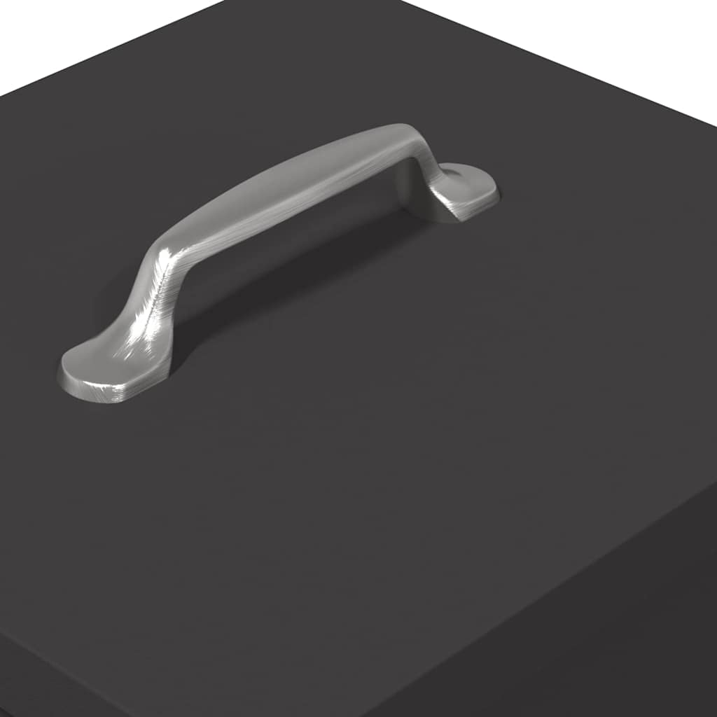 Chicken Treadle Feeder Black 25 x 42 x 40 cm Cold-Rolled Steel