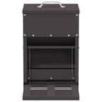 Chicken Treadle Feeder Black 25 x 42 x 40 cm Cold-Rolled Steel