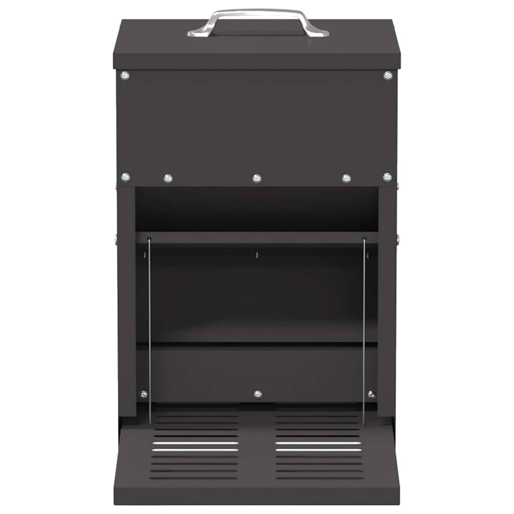 Chicken Treadle Feeder Black 25 x 42 x 40 cm Cold-Rolled Steel