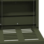 Chicken Treadle Feeder Olive Green 25 x 42 x 40 cm