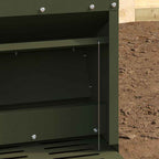 Chicken Treadle Feeder Olive Green 25 x 42 x 40 cm