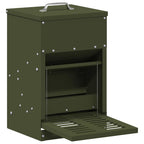 Chicken Treadle Feeder Olive Green 25 x 42 x 40 cm