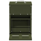 Chicken Treadle Feeder Olive Green 25 x 42 x 40 cm