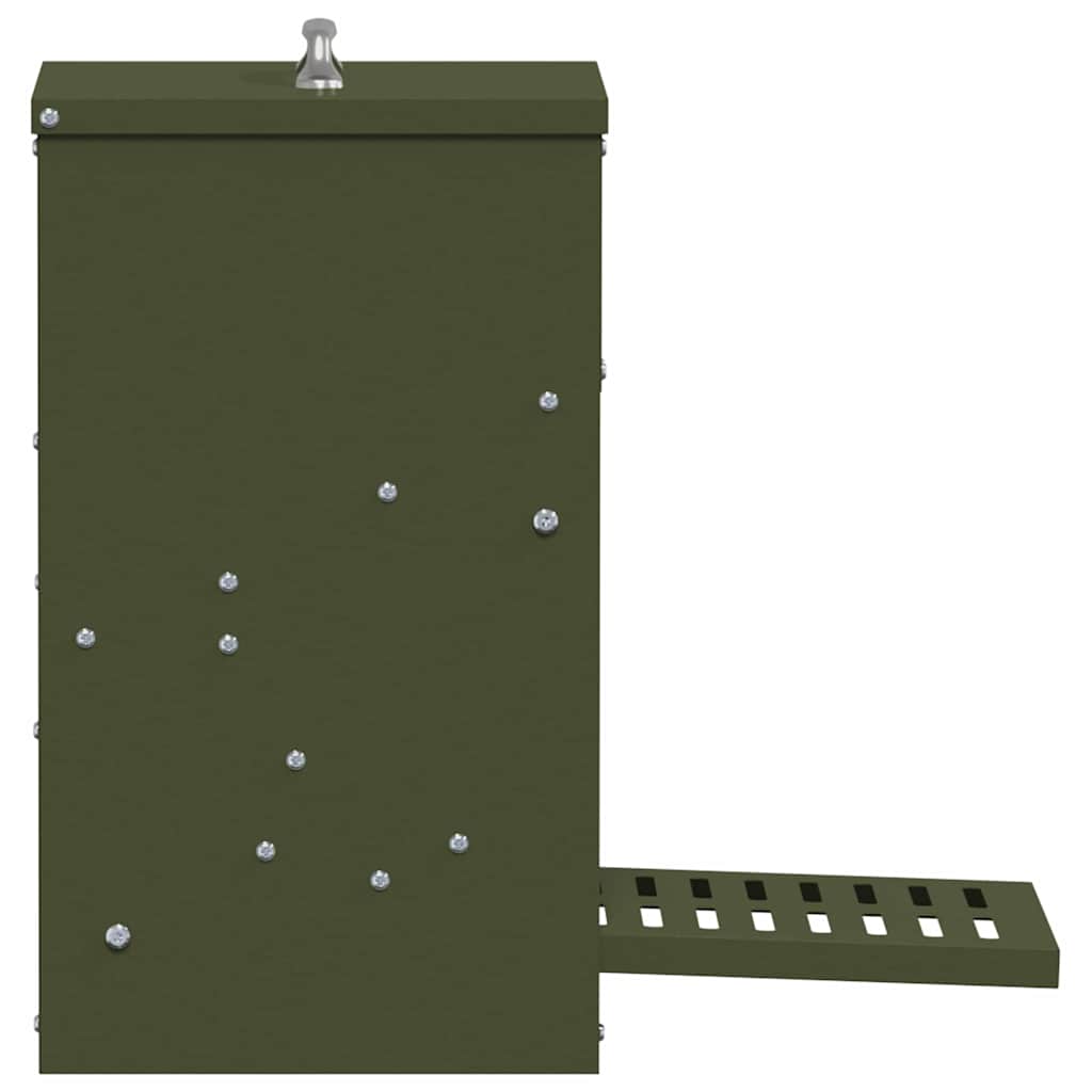 Chicken Treadle Feeder Olive Green 25 x 42 x 40 cm