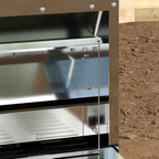 Chicken Treadle Feeder Silver 25 x 42 x 40 cm Galvanised Steel