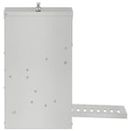 Chicken Treadle Feeder Silver 25 x 42 x 40 cm Galvanised Steel