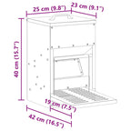Chicken Treadle Feeder Silver 25 x 42 x 40 cm Galvanised Steel