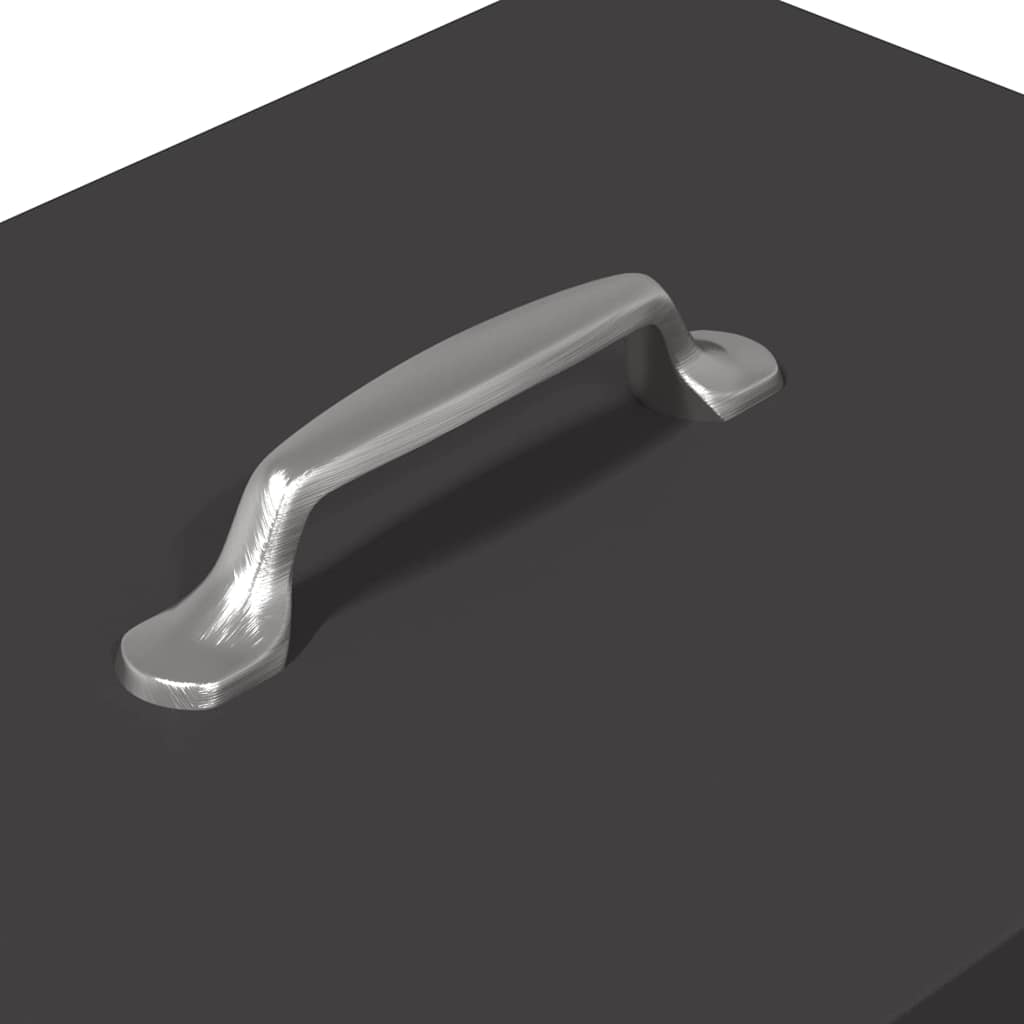 Chicken Treadle Feeder Black 33 x 42 x 40 cm Cold-Rolled Steel