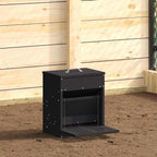 Chicken Treadle Feeder Black 33 x 42 x 40 cm Cold-Rolled Steel