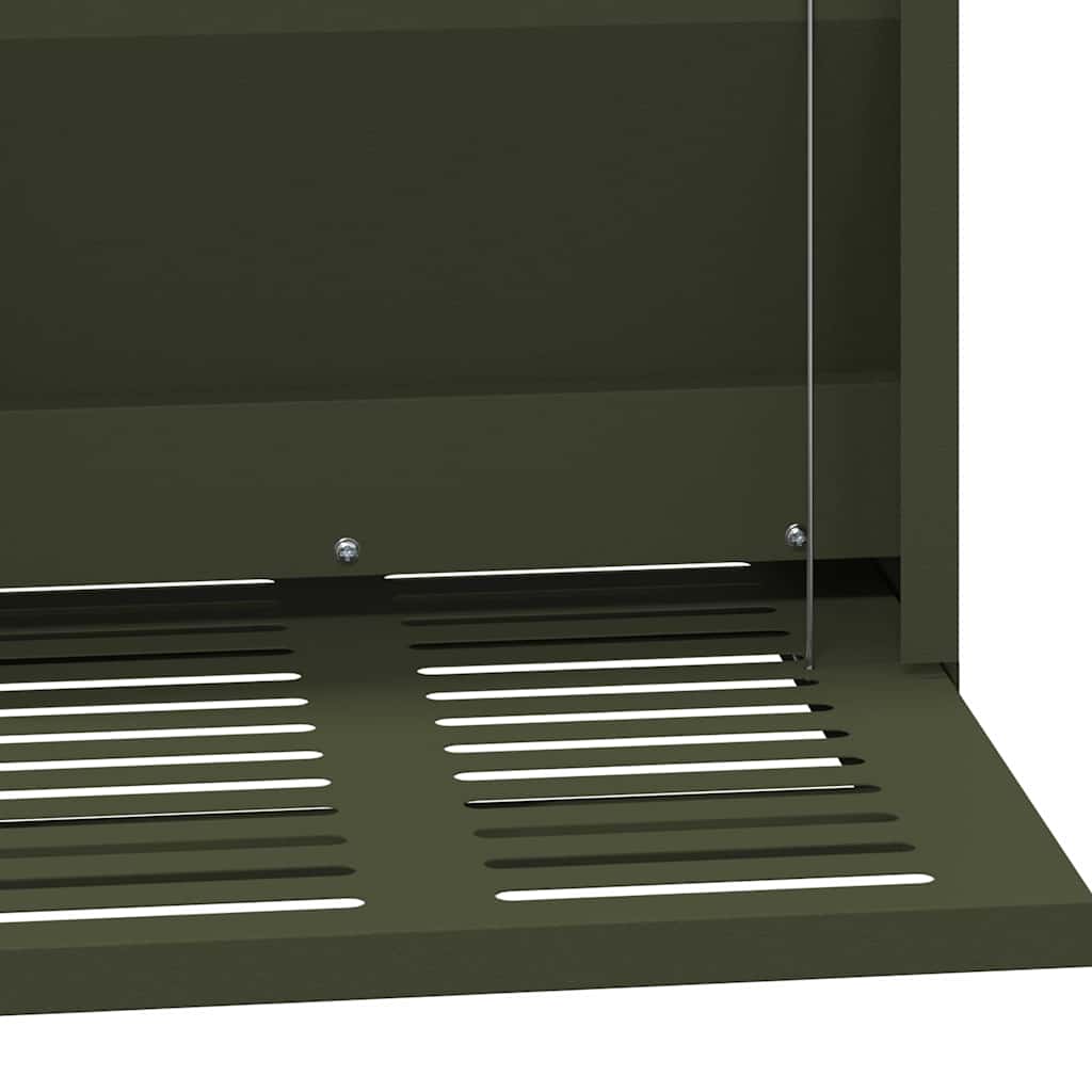 Chicken Treadle Feeder Olive Green 33 x 42 x 40 cm