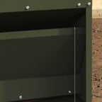 Chicken Treadle Feeder Olive Green 33 x 42 x 40 cm