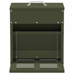 Chicken Treadle Feeder Olive Green 33 x 42 x 40 cm