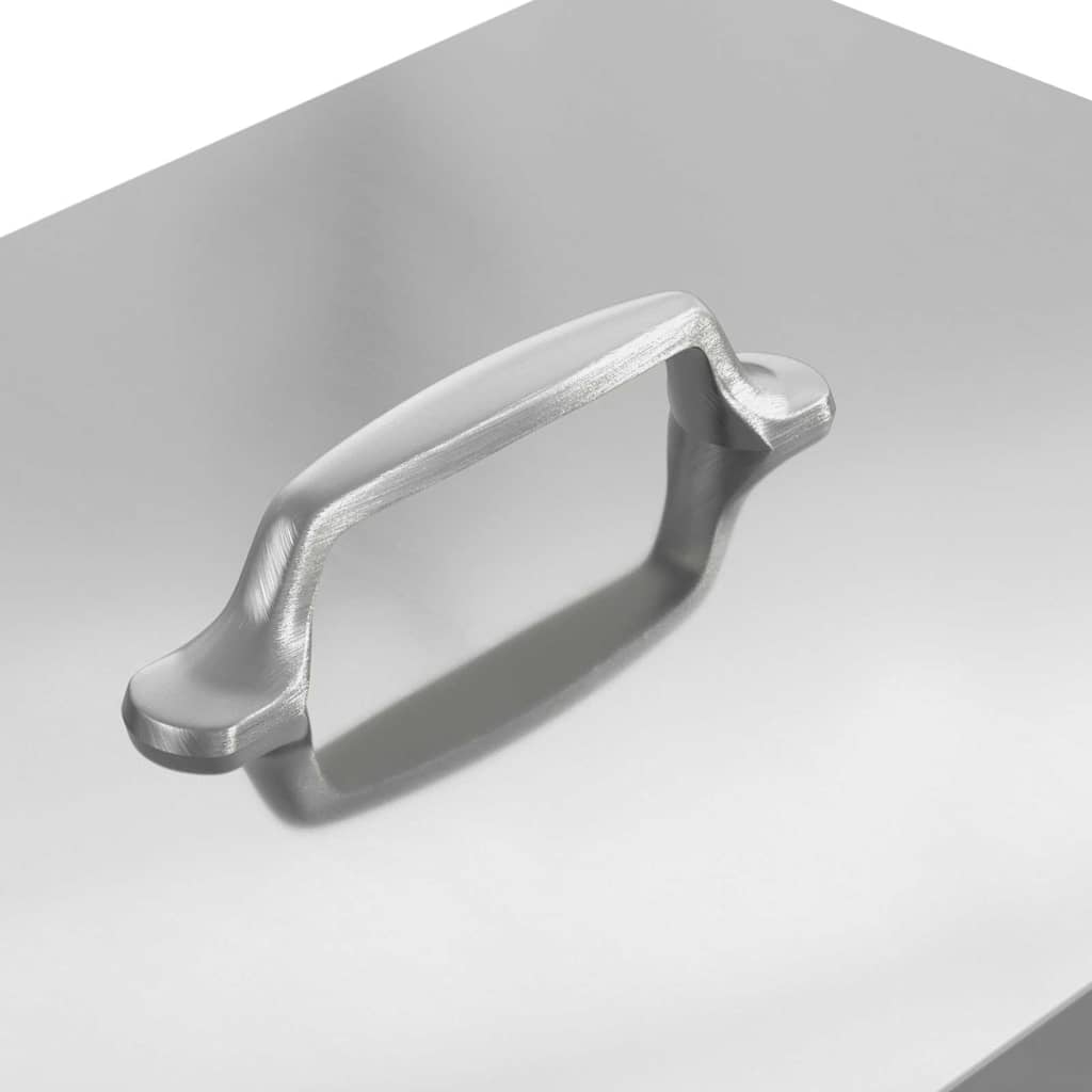 Chicken Treadle Feeder Silver 33 x 42 x 40 cm Galvanised Steel