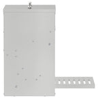 Chicken Treadle Feeder Silver 33 x 42 x 40 cm Galvanised Steel