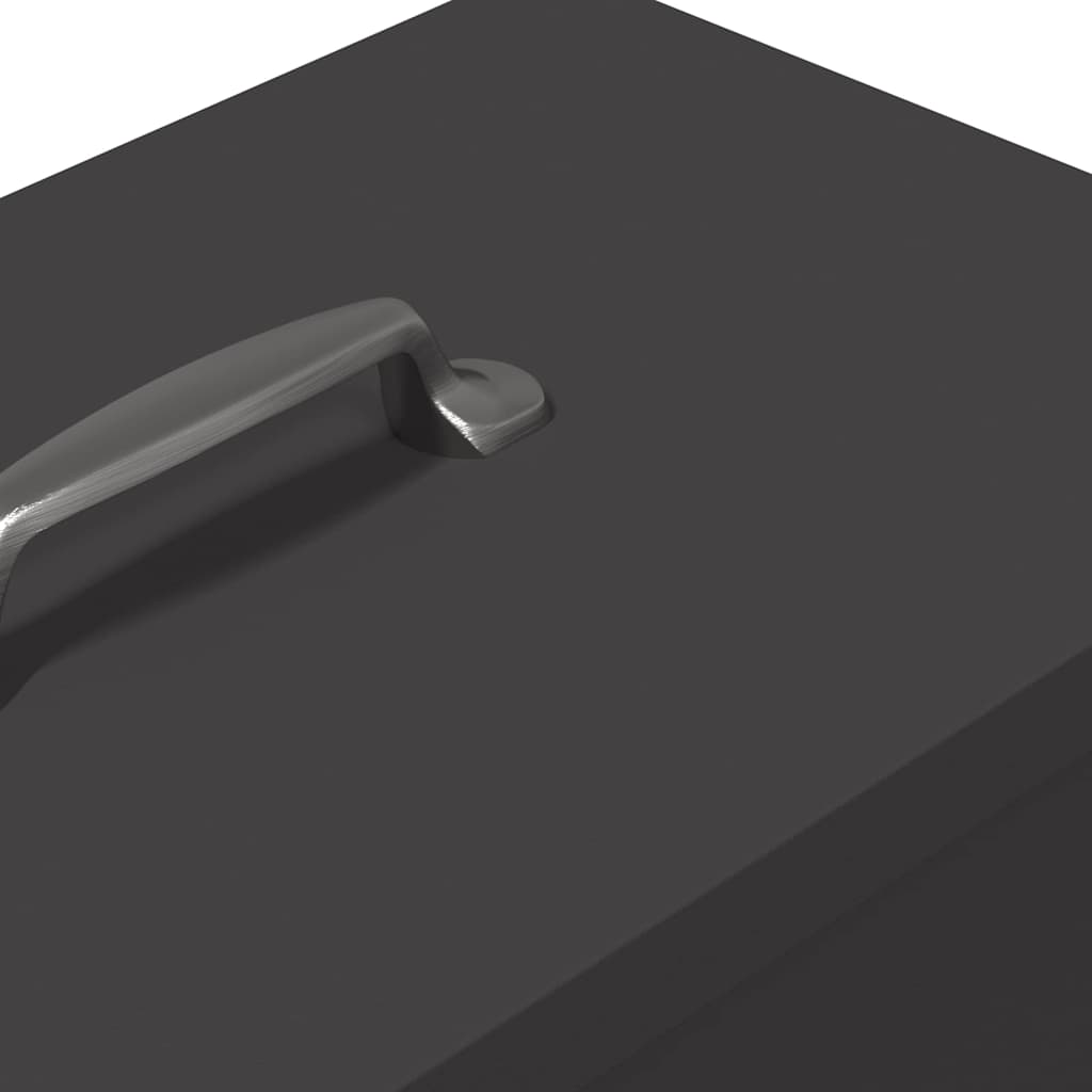 Chicken Feeder Black 35 x 30.5 x 43.5 cm Cold-Rolled Steel