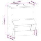 Chicken Feeder Black 35 x 30.5 x 43.5 cm Cold-Rolled Steel