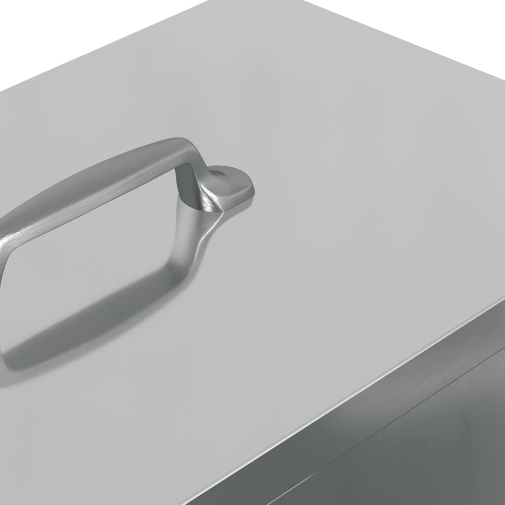 Chicken Feeder Silver 35 x 30.5 x 43.5 cm Galvanised Steel