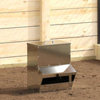 Chicken Feeder Silver 35 x 30.5 x 43.5 cm Galvanised Steel