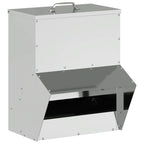 Chicken Feeder Silver 35 x 30.5 x 43.5 cm Galvanised Steel