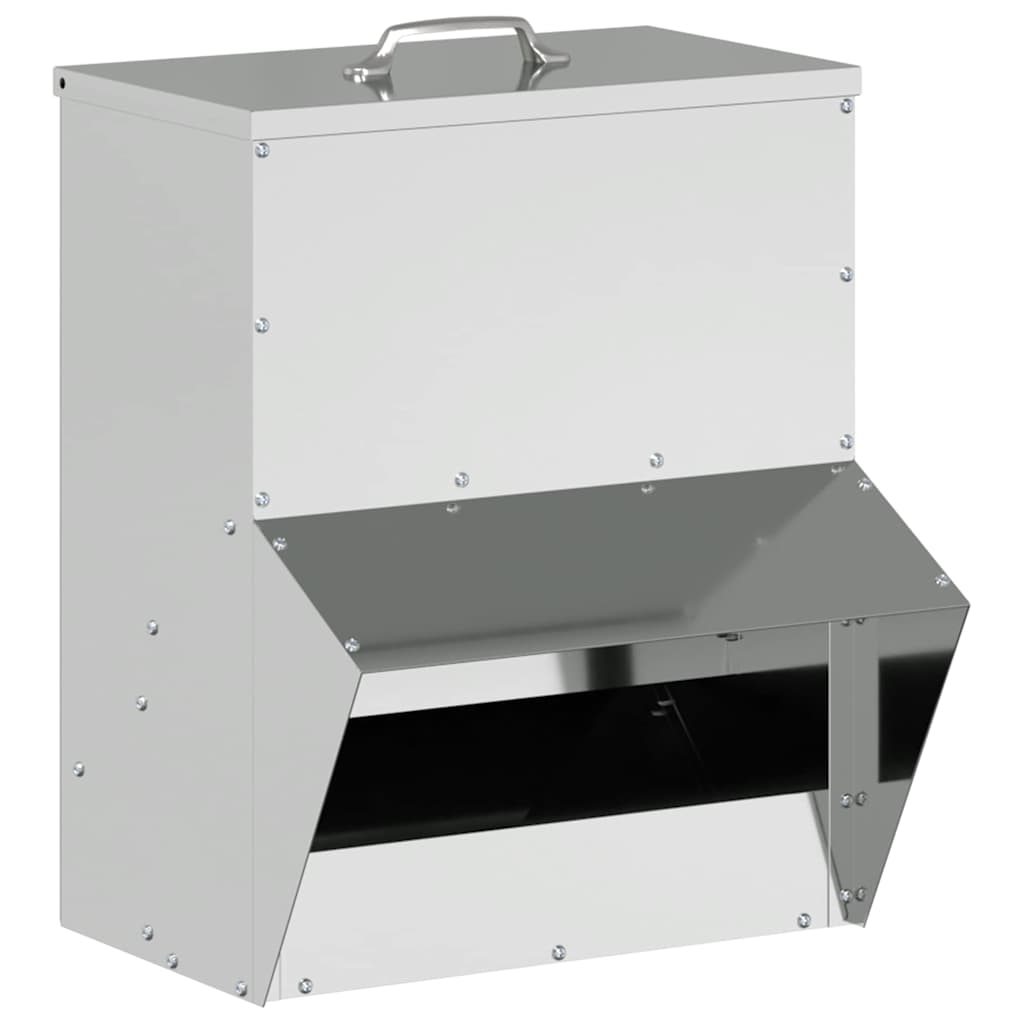 Chicken Feeder Silver 35 x 30.5 x 43.5 cm Galvanised Steel