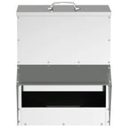 Chicken Feeder Silver 35 x 30.5 x 43.5 cm Galvanised Steel