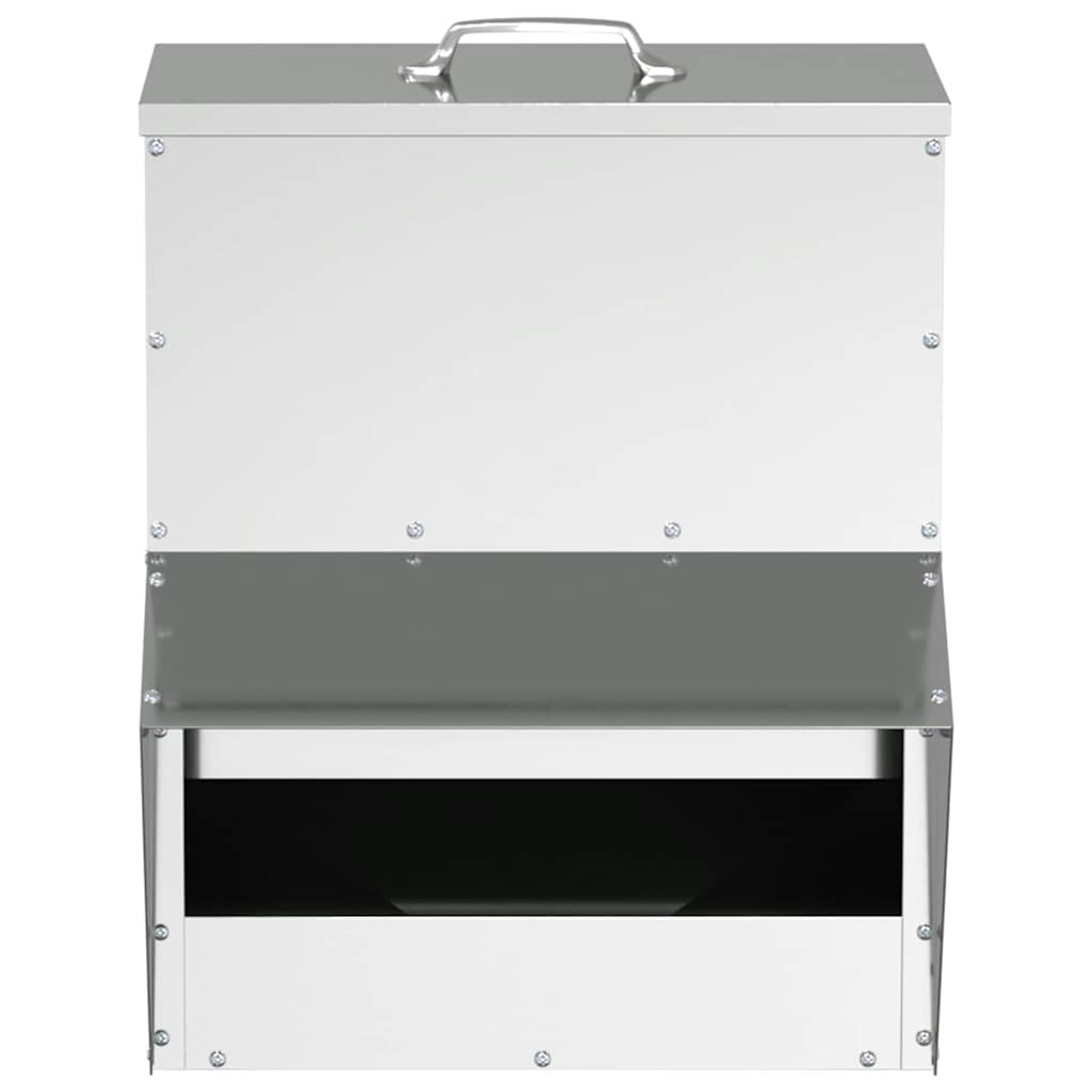 Chicken Feeder Silver 35 x 30.5 x 43.5 cm Galvanised Steel