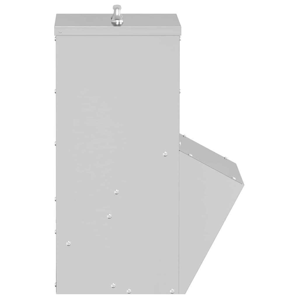 Chicken Feeder Silver 35 x 30.5 x 43.5 cm Galvanised Steel