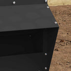 Chicken Feeder Black 20 x 25 x35 cm Cold-Rolled Steel