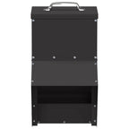 Chicken Feeder Black 20 x 25 x35 cm Cold-Rolled Steel