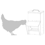 Chicken Feeder Black 20 x 25 x35 cm Cold-Rolled Steel