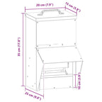 Chicken Feeder Black 20 x 25 x35 cm Cold-Rolled Steel