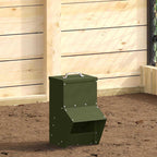 Chicken Feeder Olive Green 20 x 25 x35 cm Cold-Rolled Steel