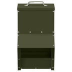 Chicken Feeder Olive Green 20 x 25 x35 cm Cold-Rolled Steel