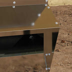 Chicken Feeder Silver 20 x 25 x35 cm Galvanised Steel