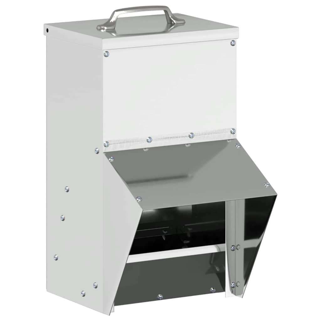 Chicken Feeder Silver 20 x 25 x35 cm Galvanised Steel