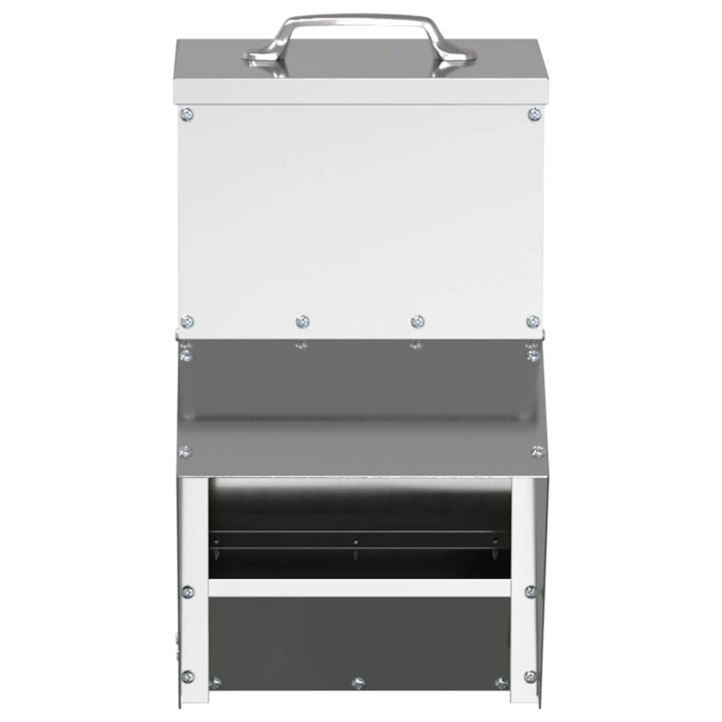 Chicken Feeder Silver 20 x 25 x35 cm Galvanised Steel