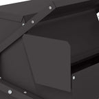 Chicken Treadle Feeder Black 50 x 40 x 29 cm Cold-Rolled Steel