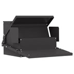 Chicken Treadle Feeder Black 50 x 40 x 29 cm Cold-Rolled Steel