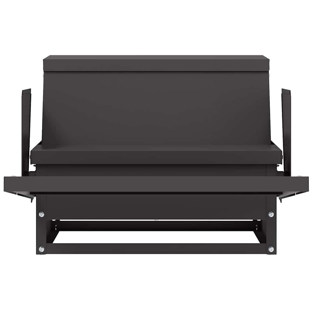 Chicken Treadle Feeder Black 50 x 40 x 29 cm Cold-Rolled Steel
