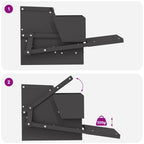 Chicken Treadle Feeder Black 50 x 40 x 29 cm Cold-Rolled Steel