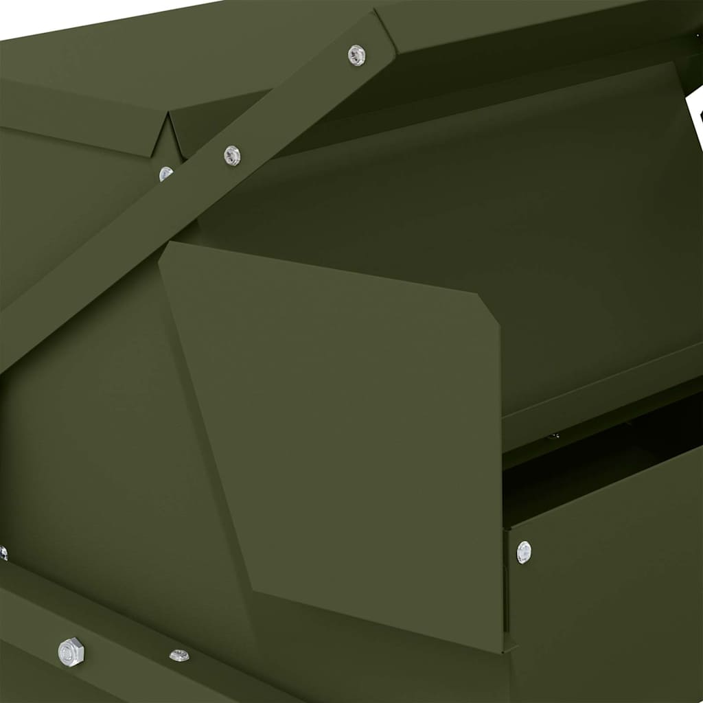 Chicken Treadle Feeder Olive Green 50 x 40 x 29 cm