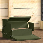 Chicken Treadle Feeder Olive Green 50 x 40 x 29 cm