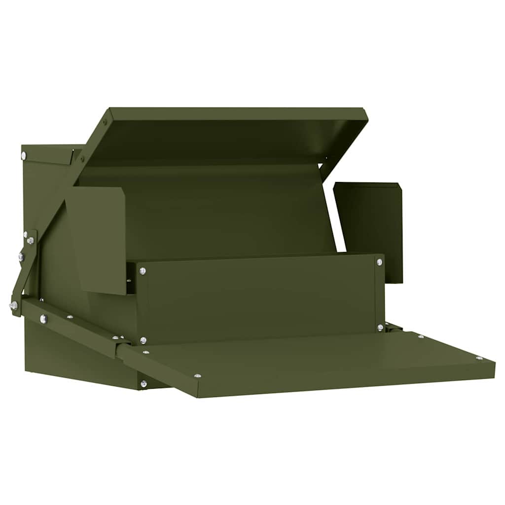 Chicken Treadle Feeder Olive Green 50 x 40 x 29 cm