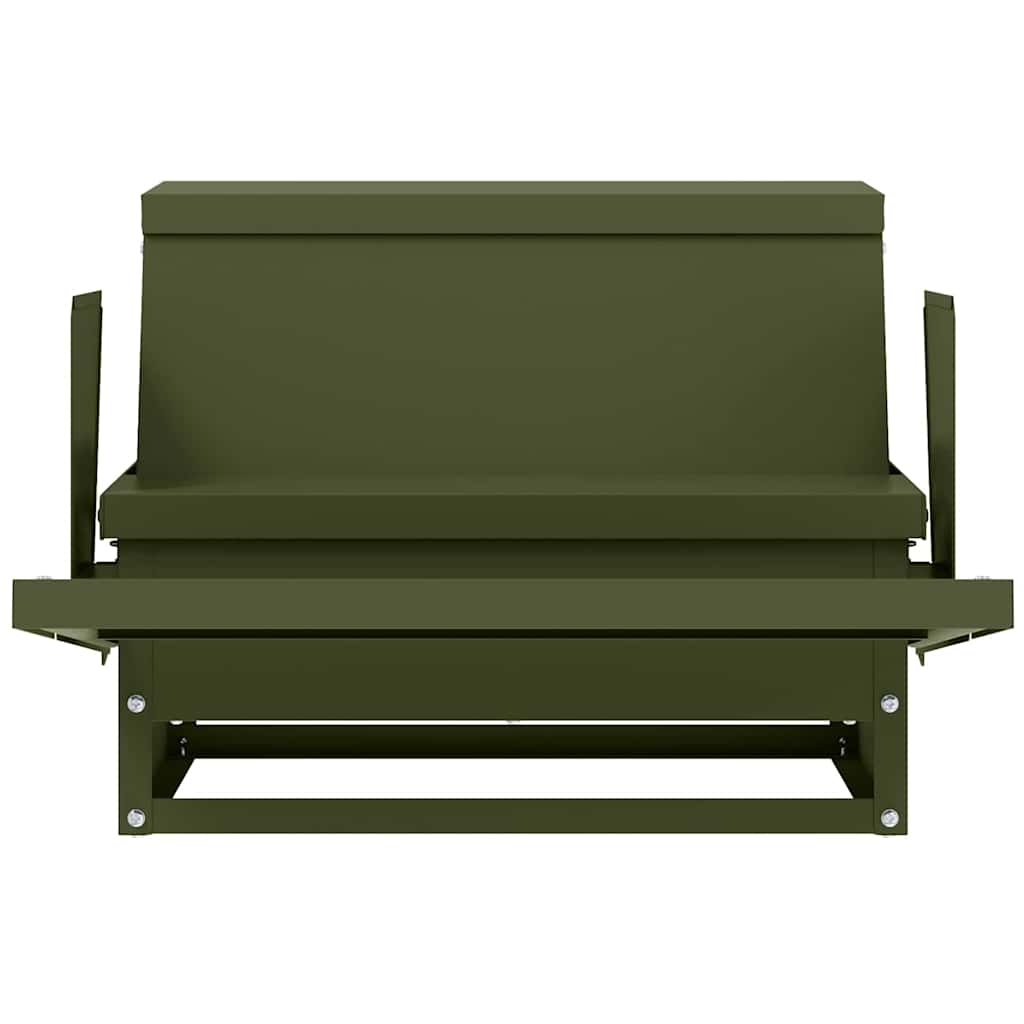 Chicken Treadle Feeder Olive Green 50 x 40 x 29 cm