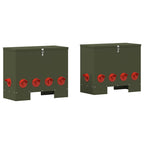 Chicken Feeder 2 pcs Olive Green 60.5 x 29 x 51 cm