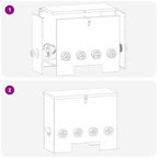 Chicken Feeder 2 pcs Silver 60.5 x 29 x 51 cm Galvanised Steel