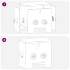 Chicken Feeder 2 pcs Olive Green 40.5 x 25 x 38 cm