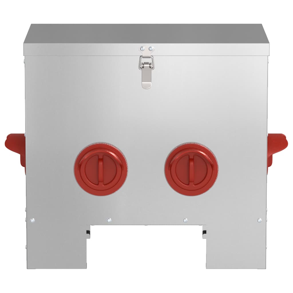 Chicken Feeder 2 pcs Silver 40.5 x 25 x 38 cm Galvanised Steel