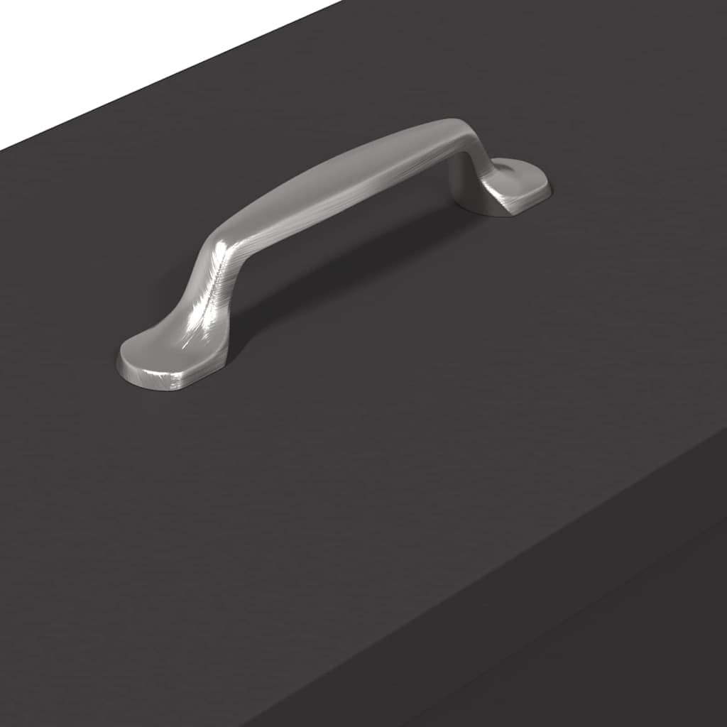 Chicken Feeder 2 pcs Black 41.5 x 20.5 x 33 cm