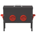 Chicken Feeder 2 pcs Black 41.5 x 20.5 x 33 cm